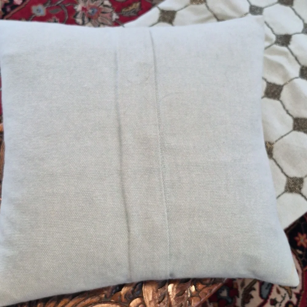 POTTERY BARN Beaded Pillow Cover Pair Blue/Gold